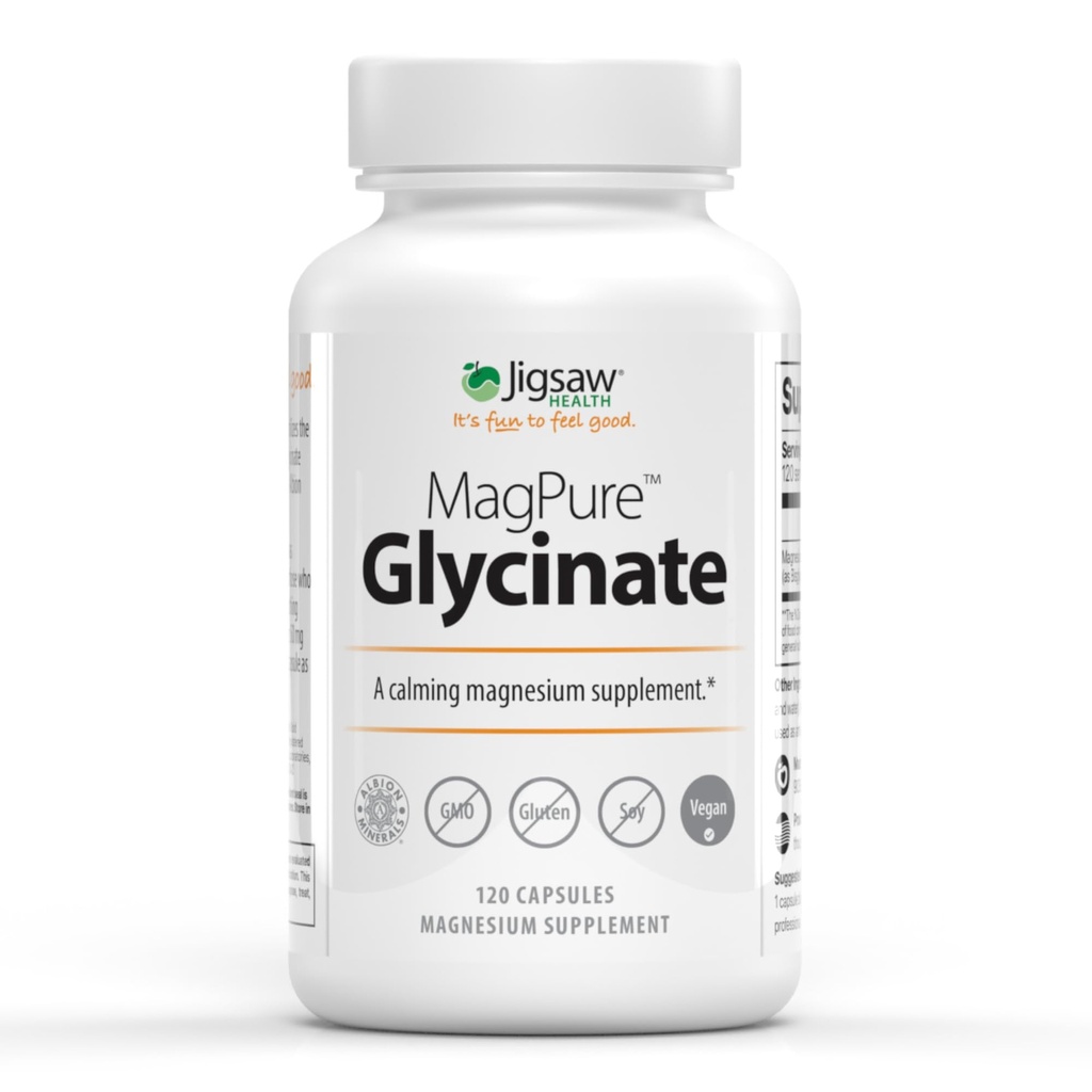 Sigsaw Health MagPure Glycinate - Premium Magnija Glycinate kapsulas - 120 Kalpojumi