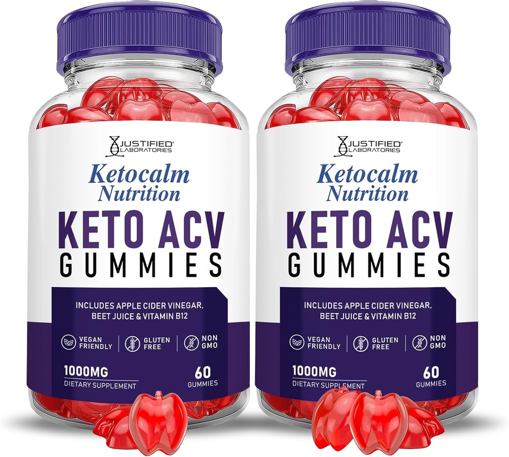 Ketocalm Nutrition Keto ACV Gummies Advanced Formula 1000MG Keto Calm Nutrition Keto Gummies Apple Cider Etiķis Formulēts ar granātābolu Bietu sulas pulveri B12 Vegan Non GMO 120 Gumys