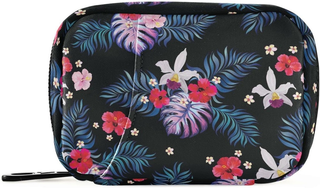 Plāksnes organizētājs Palm Leases Ziedu Pill Box 7 Day Pill Case Bag Travel Pill Organizators Bag ar rāvējslēdzēju Pārnēsājams Weekly Case Compact Izmērs Vitamīnu piedevas turētājs