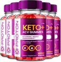 VIVE MD Proton Keto ACV Gummies Advanced Weight Management, Protein Keto ACV Gummies, Proton Keto Plus Gumies with Apple Cider Etiķis papildinājums 1000mg, Proton Keto+ACV Gumies Atsauksmes (5 Pack)
