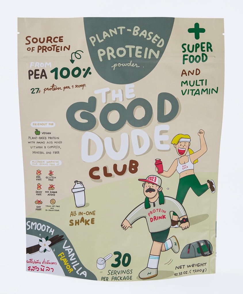 Zirņu olbaltumvielu pulveris Premium, augu bāzes ar BCAAs, viegli digest - Vitamīni un minerālvielas -- glutēns un piena bez -- Nav pievienots cukurs -- Vegan Friendly (Vanilla), 1200g