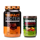 Nutroloģija TRIPACT proteīna pulveris, 7-in-1 Ēdienreizes aizvietotājs Shake, Krēmja Šokolāde (40 Servē) Zaļumi un augļi Pulveris dabiski avota Superfood, Šokolāde (30 Servē)