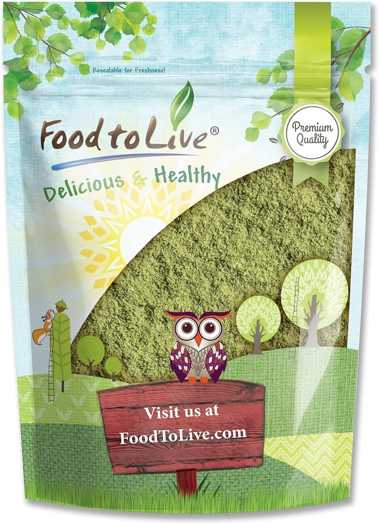 Pārtika dzīvam - Alfalfa pulveris, 1,5 mārciņas - Izgatavota no Raw Kaltētas veselas jaunās lapas,Vegan,Bulk,Lielisks Cepšanai, Sulu, Gludumi, Shakes, Теа, un Instant Brokastu Dzērieni