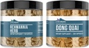 Earthborn Elements Rehmania Herb un Dong Quai Bundle, 200 kapsulas, katra, tīra un neatšķaidīta, bez piedevām