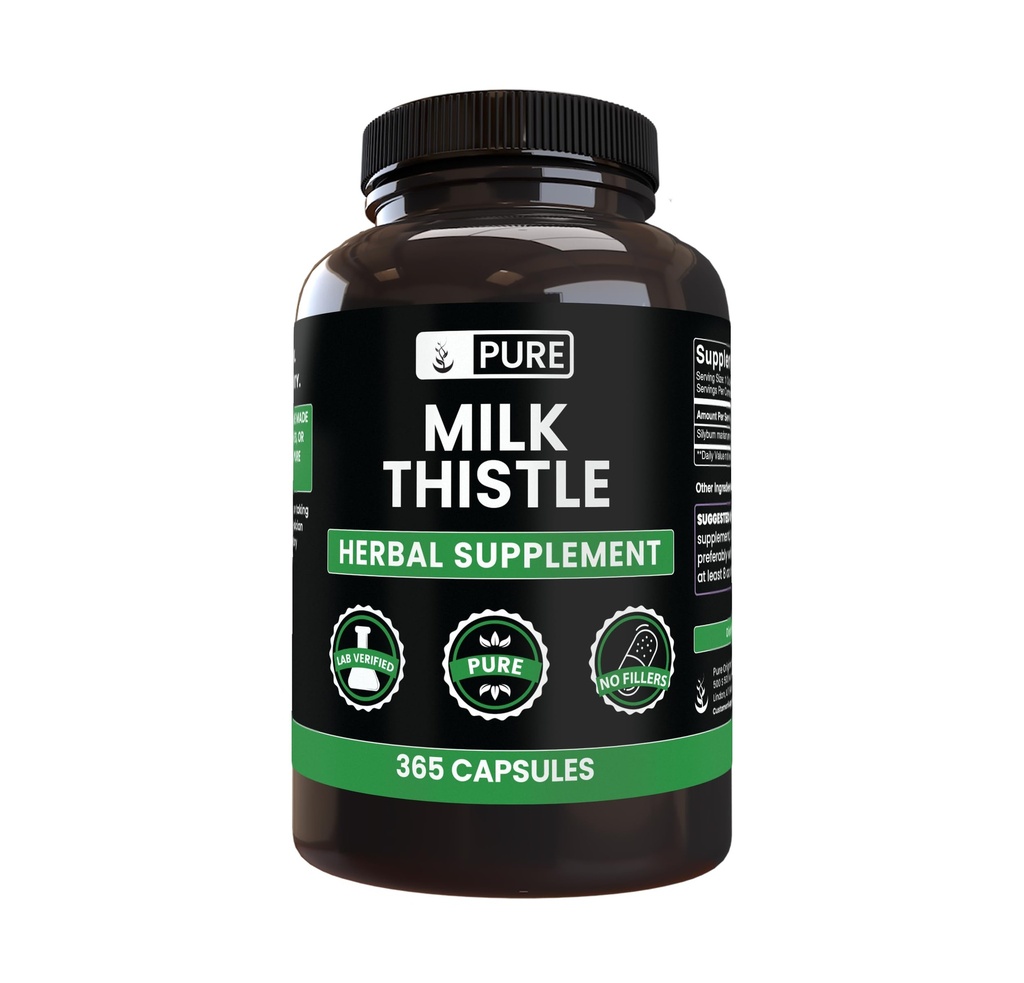 Pure Original Sastāvdaļas Piena dadzis (365 kapsulas) Nē Magnija vai rīsu filtrācijas, Vienmēr Pure, Lab Verified