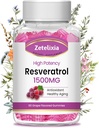 Bez cukura Resveratrol Gummies - augstas tīrības Resveratrol Papildinājums antioksidants, Veselīga novecošana, āda, smadzenes, Organic - 60 Gumijas