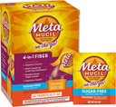 Metamucil on-The-Go, ikdienas Psyllium Husk pulvera papildinājums, bez cukura pulveris, 4-in-1 Fiber gremošanas veselībai, apelsīnu uzliesmojošs dzēriens, 44 paketes