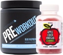 Sculpt Nation ar V Shred pirms treniņa Zils aveņu un Apple sidra Etiķis Gummies Bundle