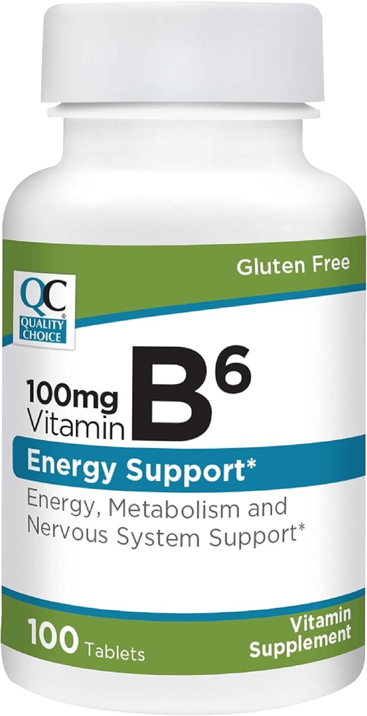 Kvalitātes izvēle B6 vitamīns 100mg, 100 tabletes