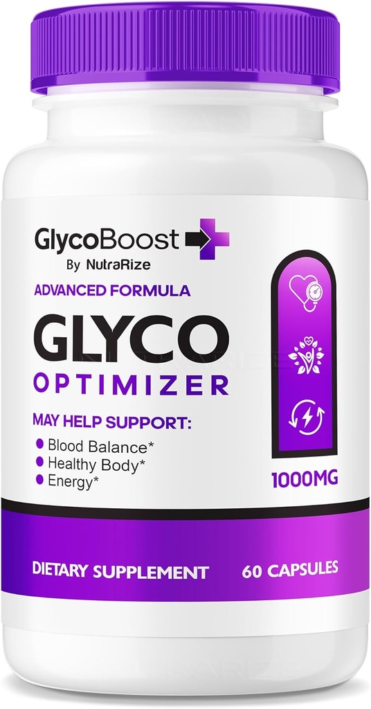 NutraRize GlycoBoost - Oficiālā Glyco Boost Asins Atbalsta Formula, Visas Dabiskās Kapsulas Veseliem un Stabiliem Līmeņiem, GlycoBoost Asinskuģa Tīrītājs, Glyco Boost Optimizer (60 Kapsulas)