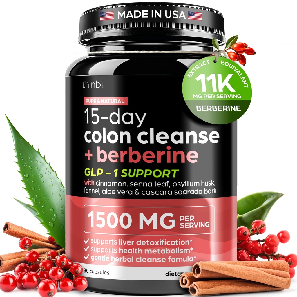 Advanced Ketogenic Colon tīrīt ar Berberine 1500mg – 15 dienu Parasite Detox vīriešiem un sievietēm – Extra Strength Formula ar Senna Leaf ātra aizcietējuma atvieglošana, Gut veselība un uzpūšanās samazināšana