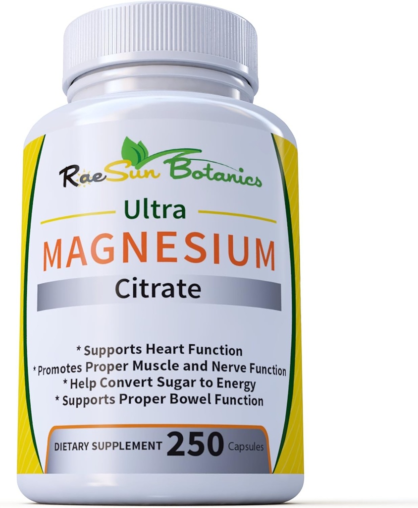 Ultra magnija citrāts 250ct regulējama deva Formula viegli norīšanas!