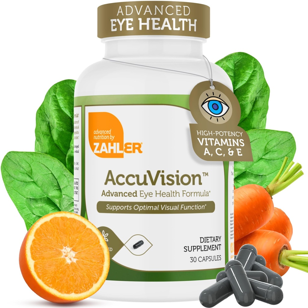 Zahler AccuVision, uzlabota acu veselības formula, 30 kapsulas