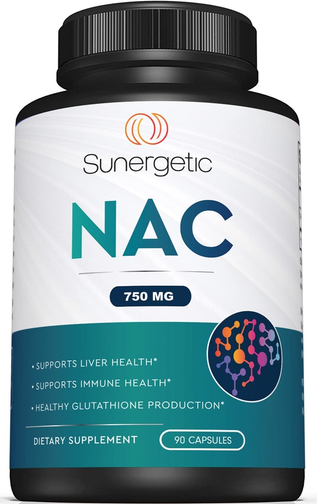 Premium NAC papildinājums N-acetyl Cysteine – 750 mg uz kapsulām – atbalsta aknas, detoksu Imūnās, šūnu un respiratorās veselības - 90 N acetilcisteina kapsulas