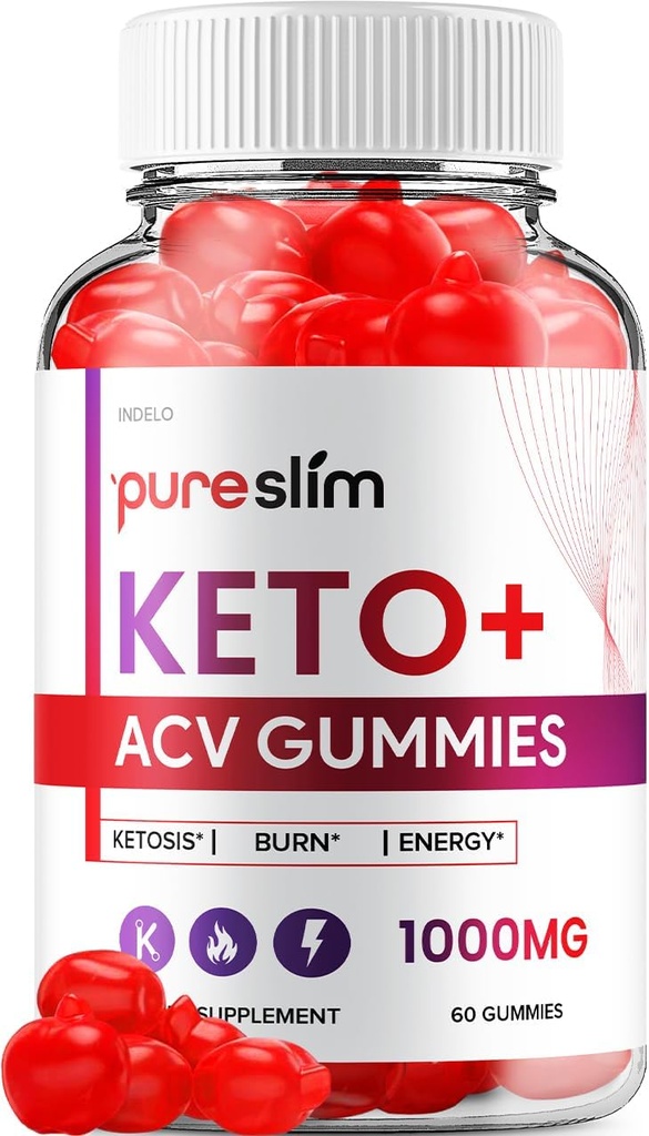 Pure Slim Keto ACV Gummies - Advanced Formula PureSlim Keto Plus ACV Gummies Apple Cider Etiķis Pure Slim ACV Gummies Diētiskās Papildinājums Atsauksmes Vīriešiem (60 Gumijas)