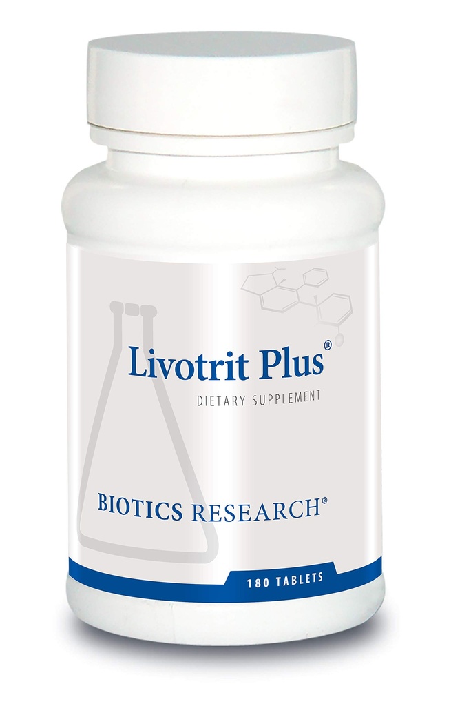 Biotics Research Livotrit Plus Aknu tīrīšana un detox atbalsta papildinājums Natural Non ĢMO Ārstniecības augu sēnīte ar piena dadžiem 180 tabletes