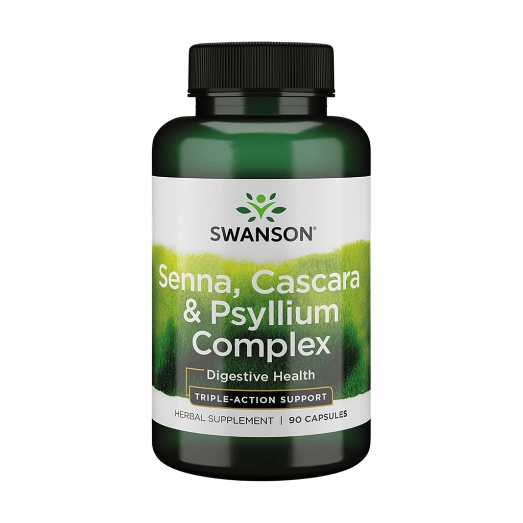 Swanson Senna Psyllium Cascara Complex GI Tract Regularity Support 90 kapsulas