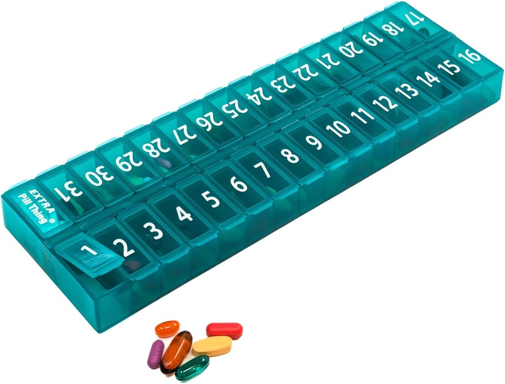 Vienu reizi dienā Mēneša Pill organizētājs Noņemamu Lid viegli ielādes - liels iecirkņa Pill Box Zāles visam mēnesim Plus iecirknis Extra Pills BPA bezmaksas
