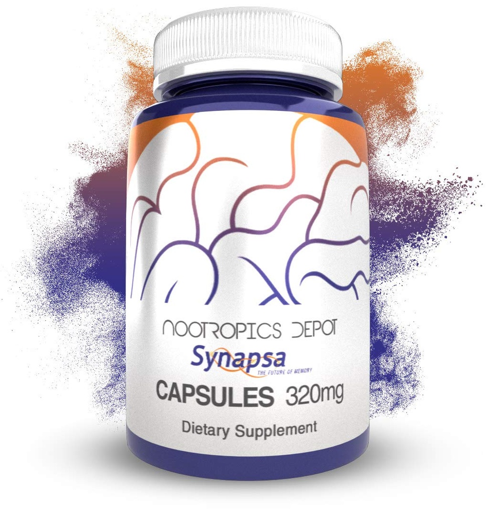 Nootrops Depot Synapsa Bacopa Monnieri kapsulas - 320mg - 60 Skaits -- Vesela augu ekstrakts - Ayurveda papildinājums - Adaptogen Herb - - lai uzlabotu mācīšanās, atmiņas un garīgo veiktspēju
