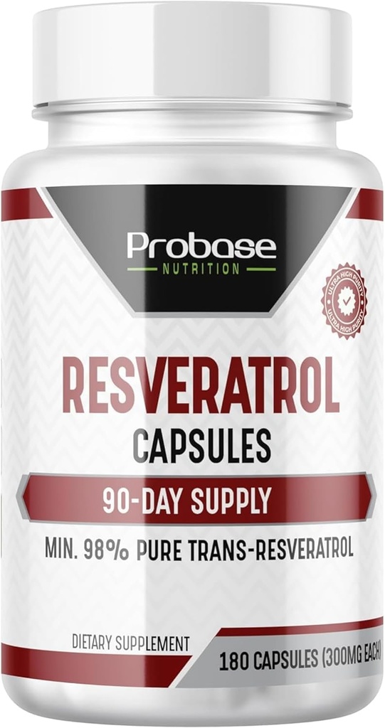 Augstas aktivitātes Resveratrol kapsulas vairāk nekā 98 procenti Trans Resveratrol Antioksidants un veselīgs novecošanās 90 dienu Apgāds 180 kapsulas