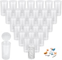 100Pcs Plastmasas Tukšs receptes flakons, 13 Dram Pill pudeles, ūdensnecaurlaidīgs Hermetizētas kopīgas Pill pudeles ar Pop Top Caps Medicine Konteiners tabletes, Crafts, Candy, papildinājumi un vairāk