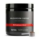 Sēnes kafija - ļoti augsta aktivitāte 10:1 Koncentrēts ekstrakts - Kolumbijas sūnas Pupas ar 10 Sēnes Blend, Lion's Mane & Cordyceps - Rich & Functional Coffee Alternative - Third-Party Lab Tested
