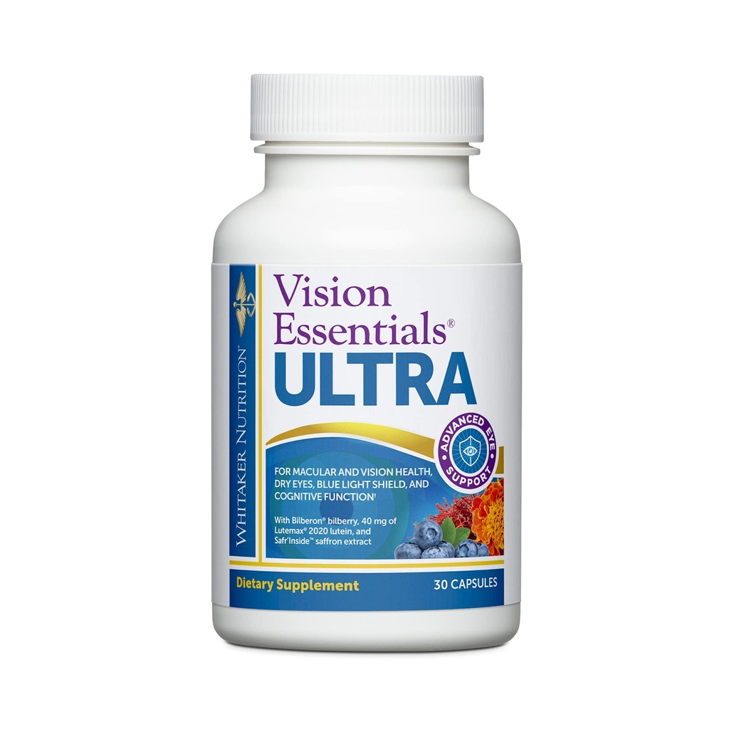 Dr Vitakera vīzijas Essentials Ultra ar luteīnu   - Visaptverošs atbalsts ar tikai vienu ikdienas tabletes Macula un tīklenes veselību, acu celmi, acu spiedienu, digitālo acu nogurums, Mood atbalsts un vairāk