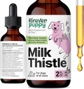 Forever Puppy Milk Thistle Papildinājums suņiem - Aknu Atbalsts suņiem ar pienu Thistle ekstrakts - Silymarin bagātinātāji un vitamīni maziem lieliem vidējas šķirnes - suņu aknu Detox pilieni - 2 oz