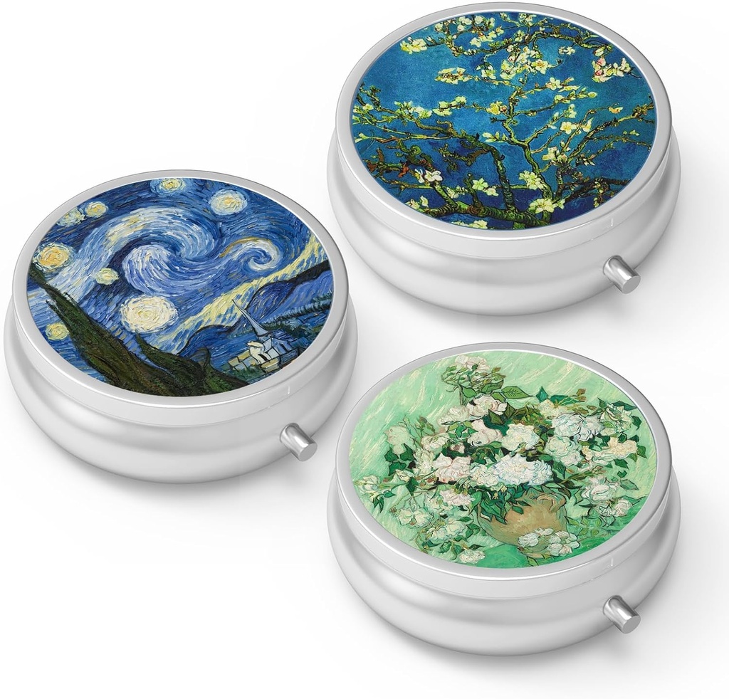 Pill Box 3 iecirknis mazpiltuve, Portable kabate vai Purse Pill organizētājs Pill konteineru turētājs turēt vitamīnus, zāles, zivju eļļa un papildinājumiem(3PCS)
