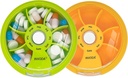Plāksnes organizētājs Mazs Pill Case 7 Day Portable Travel Pill Box Cute Daily Pill Konteiners Medicīnai Zivju eļļas bagātinātāji Vitamīnu Case (Green+Orange)