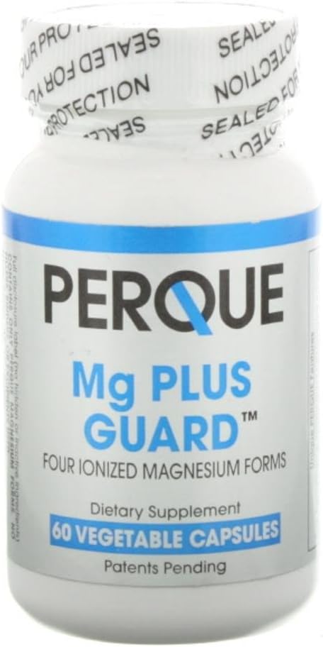 PERQUE Mg Plus aizsargmehānisms - augstas absorbcijas magnija papildinājums ar glicinātu, askorbātu un citrātu - atbalsta sirds un vielmaiņas funkcijas - ne-GMO, bez lipekļa -60 augu kapsulas