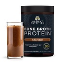 Ancient Nutrition Protein pulveris izgatavots no Real Kaulu Broth, Šokolāde, 20g Protein Per Serving, 20 Kalpo kauliņu, bez lipekļa Hidrolizēts kolagēna peptīdi papildinājums, Great in Protein Shakes