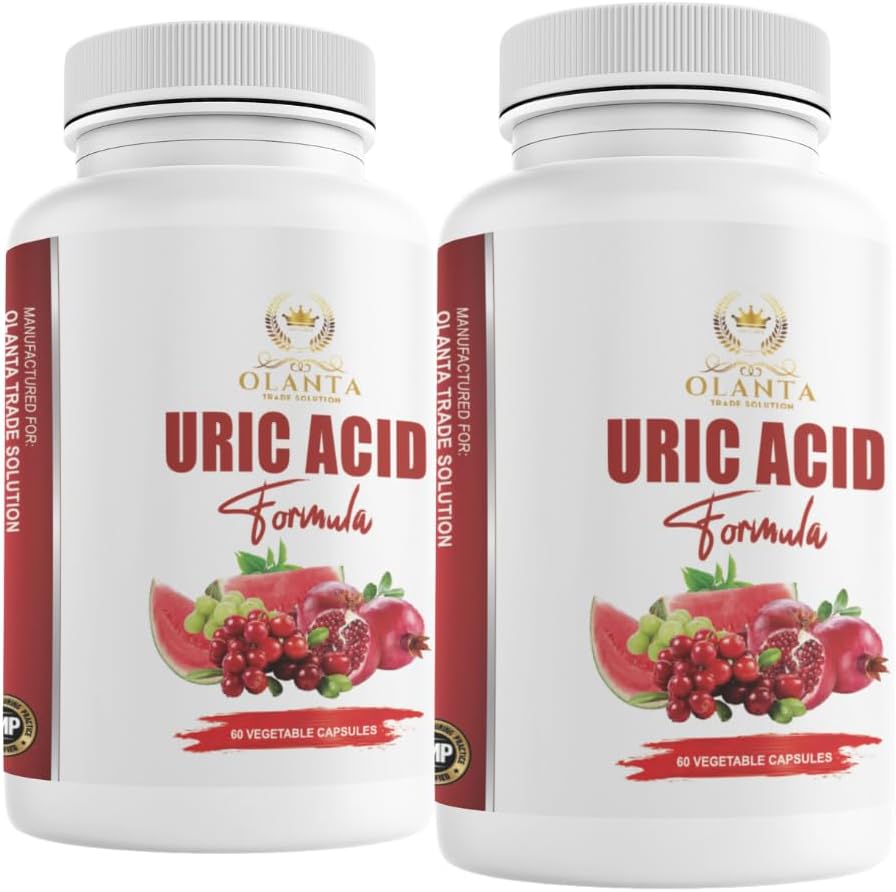 Generic Herbal Uric Acid - URIC Acid Complex - locītavu atbalsts, ūdens saglabāšanas tabletes sievietēm, piens Thistle Papildinājums, Tart Ķirši, Zaļās kafijas pupiņas, Citronskābe, Selerijas sēklas, Granātāboli - 2 B