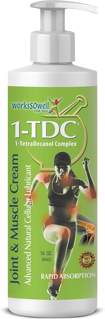 1tdc Locītavu un muskuļu Relief Cream - Lietošana uz muguras, Ceļa, Kakla, Plecu, Hip - Soothes Stiff locītavas, Muskuļi, un traumas 5-10 minūtes - Relaxer - 16 oz