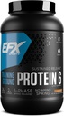 EFX Sporta treniņš Zemes proteīns 6      ) Sūkalu Izolāts & Koncentrāts, Olu baltums, & pīļu proteīns ) 26g 6 Avots Ilgstošas atbrīvošanas proteīns  ) 32 porcijas (šokolādes)