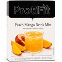 PROTIFIT - augstas olbaltumvielas augļu aromatizēts pulveris dzērienu maisījums, 15g proteīns, zems kaloriju, bez cukura, ideāls proteīns saderīgs, 7 Pasniedz vienu kasti (Peach Mango)