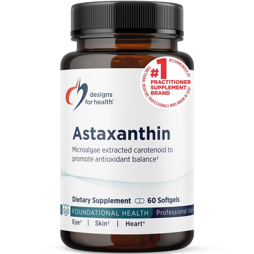 Astaksantīns — mikroaļģes (Haematococcus Pluvialis) Ekstrahēts karotinoīds Antioksidanta papildinājums — atbalsts sirds un asinsvadu sistēmai, kuņģa-zarnu traktam, ādai un acu veselībai (60 softgeli)