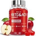 Brilhante Keto ACV Gummies - 1500mg Ābolu Sidrs Etiķis Gumijas ar granātāboliem Bietes un vitamīns B12 B6 - vīriešiem un sievietēm - ĢMO bezmaksas & vegan - 60 Count