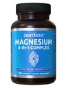 Zentastiskā magnija kompleksa 4-in-1 papildinājums – magnija glicināts, malāts, Taurāts un laktāts – helāts, augsts uzsūkšanās līmenis nervu, muskuļu, kaulu un imūnās sistēmas atbalsts – 120 kapsulas