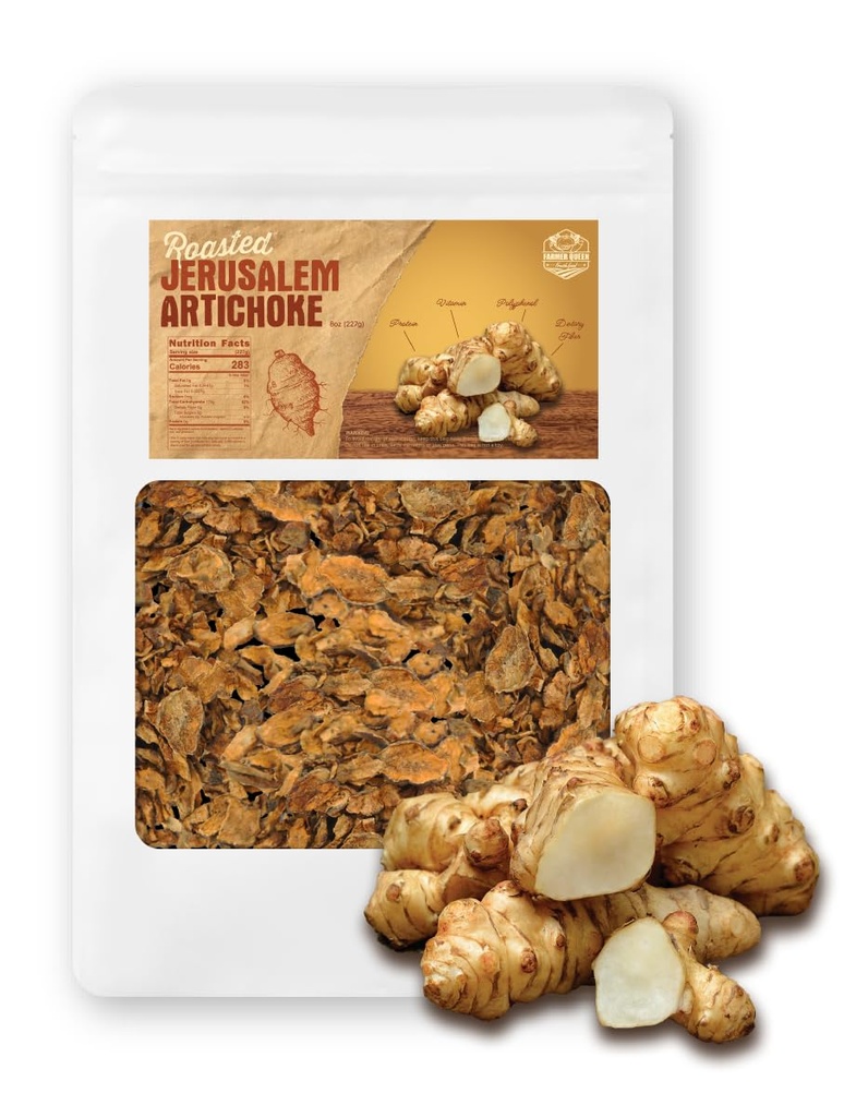 (8oz) Lauksaimnieks Karaliene Grasted Jerusalem Artichoke Helianthus Tuberosus Rich Inulin Polifenols Diētiskā Fibe 