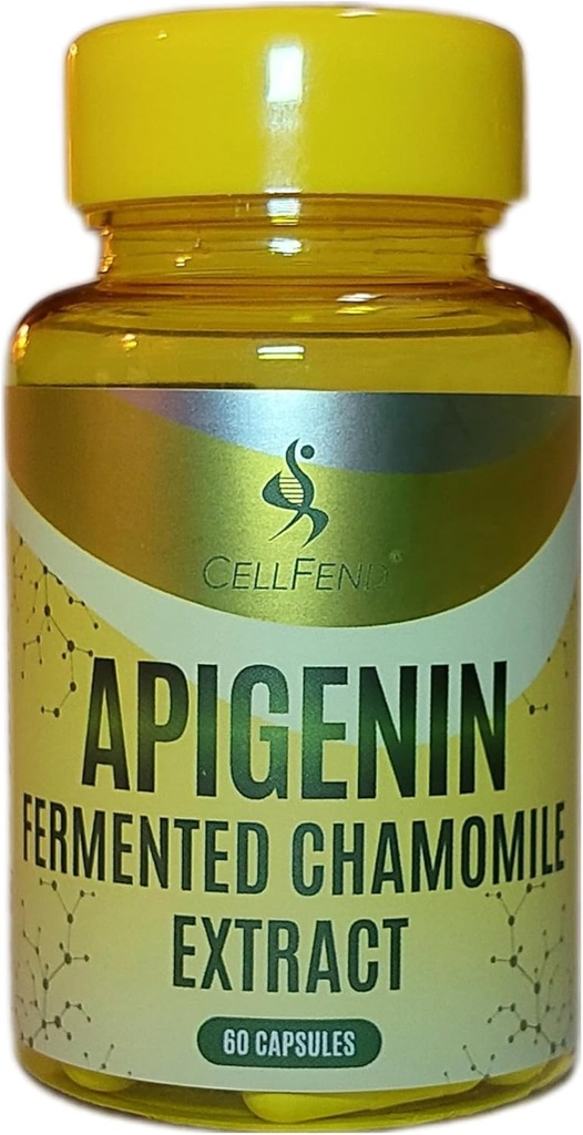 Apigenīns ; Fermentēts kumelīšu ekstrakts; standartizēts ar 100 mg apigenīna uz kapsulām; 60 Vegan kapsulas (500 mg).