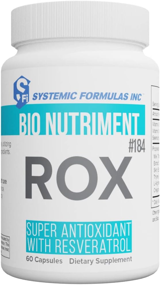 Sistēmiskās formulas ROX Super Antioksidants ar Resveratrol 60 kapsulām #184. Super antioksidanta formula