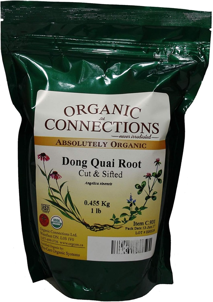 Dong Quai Sakne, sagriezta un atsijāta, organiska (1 lb)