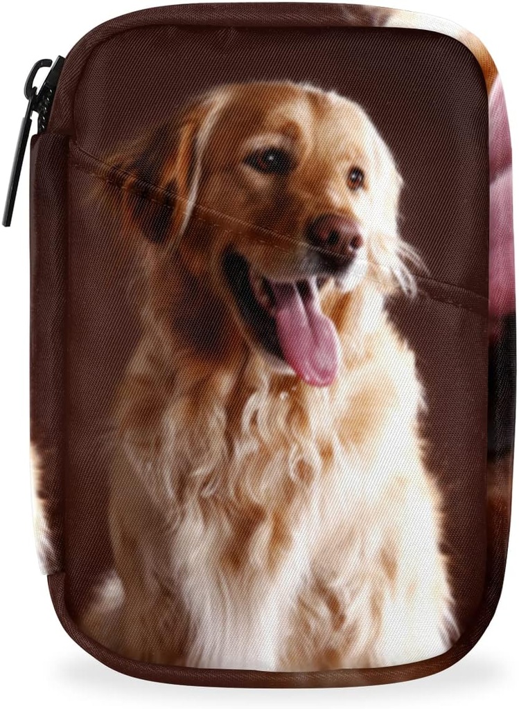Golden Retriever Dog Pill Case Weekly Medicīna Organizators ar Travel Bag Septiņu dienu Pill Box Vitamīna Papildinājums Box Zivju eļļas Tabletes turētājs