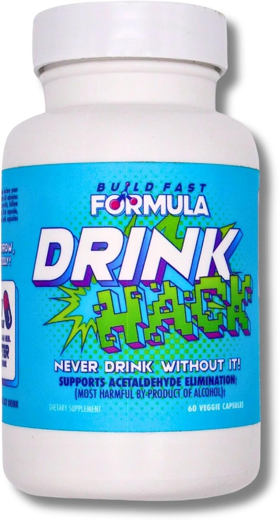 DRINKHACK TM atbalsta acetaldehīda elimināciju - pantesīna Pantetīns, Panax Ginseng, B Vitamīni - 30 Kalpo