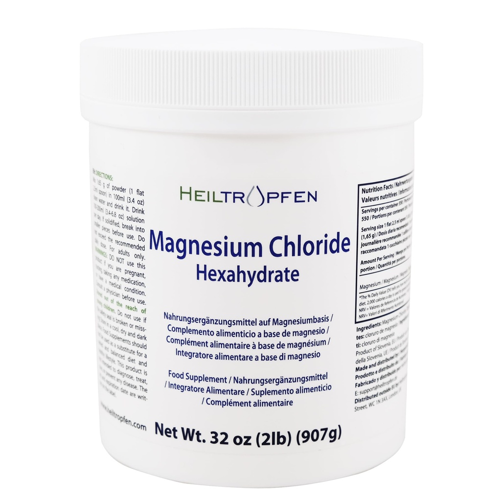 2 Dīķi Magnija hlorīda heksahidrāts - Farmaceitiskā pakāpe Sastāvdaļas -- Crystal Powder - Pure Ph. EUR., BP, USP, 100% - Heiltropfen®