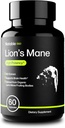 Notable Select Lion's Mane Sēņu Papildinājums - 20:1 ekstrakts - Premium Kognitīvais atbalsts - Organic -- Lab-Tested --Pure Sastāvdaļas (1 pudele / 1-Mēness piegādes)