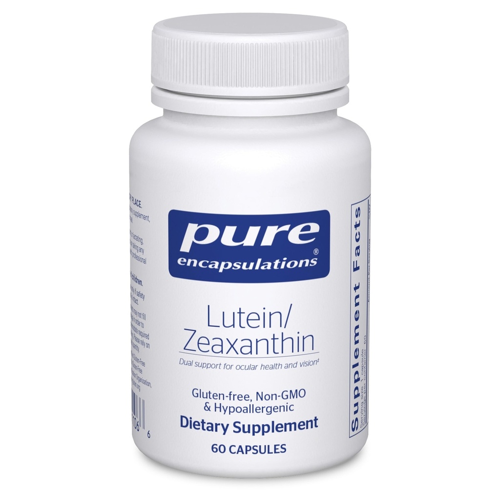 Pure Encapsulations Luteīns & Zeaksantīns - atbalsta vispārējo redzi* - saglabā makulas pigmentu un acu veselību* - Antioksidantu atbalstu* - Vegan-Friendly & Non-GMO - 60 kapsulas