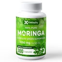 Moringa kapsulas ; 300 kapsulas ; Moringa Oleifera ; 10 000 mg ; 100% Tīrs un dabīgs; Ne-GMO un bez glutēna; Papildinājums; Complete Green Superfood; Moringa Lapu ekstrakta pulveris