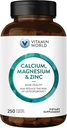 Pasaules vitamīnu kalcija magnija cinks "veicina kaulu veselību 250 apvalkoti kapilāri